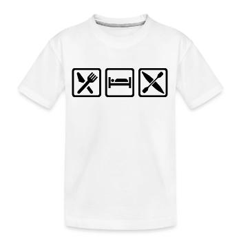 Kajak - Kinder Premium Bio T-Shirt - Weiß - Vorne