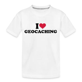 I love Geocaching - T-shirt bio Premium Enfant - blanc - Devant
