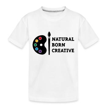 Natural Born Creative (PNG) - Kinder Premium Bio T-Shirt - Weiß - Vorne