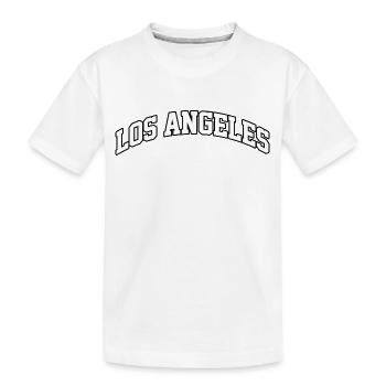 Los Angeles logo: California collegiate design - Kids' Premium Organic T-Shirt - white - Front