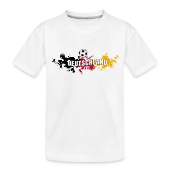 Fußball Deutschland (Splash) - Kinder Premium Bio T-Shirt - Weiß - Vorne