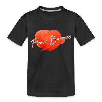 Poppy Florist Flower Lovers - Kids' Premium Organic T-Shirt - black - Front