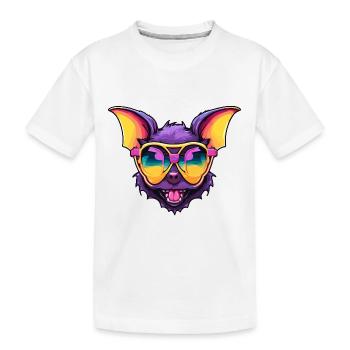Fledermaus / Vampir / Dracula / Tier / Halloween - Kinder Premium Bio T-Shirt - Weiß - Vorne