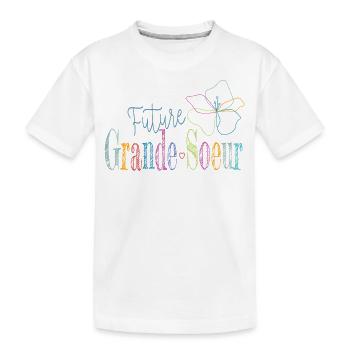 Future Grande Sœur – Annonce de Grossesse - T-shirt bio Premium Enfant - blanc - Devant