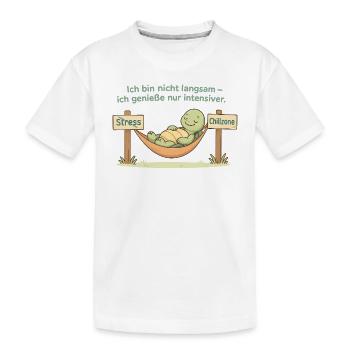 Turtle Chill Zone - Kids' Premium Organic T-Shirt - white - Front
