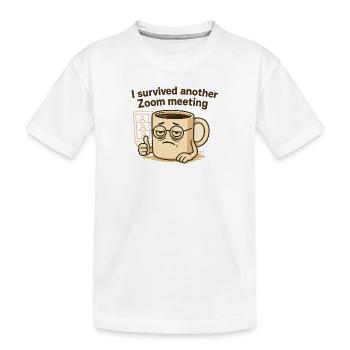 Réunion Zoom - T-shirt bio Premium Enfant - blanc - Devant