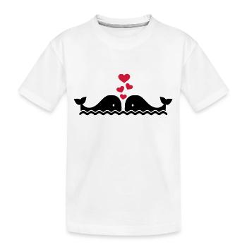Wal - Kinder Premium Bio T-Shirt - Weiß - Vorne