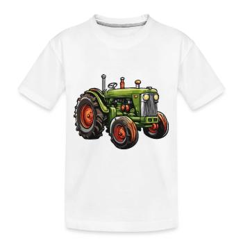 Tractor / Agriculture / Farmer / Field Work - Kids' Premium Organic T-Shirt - white - Front