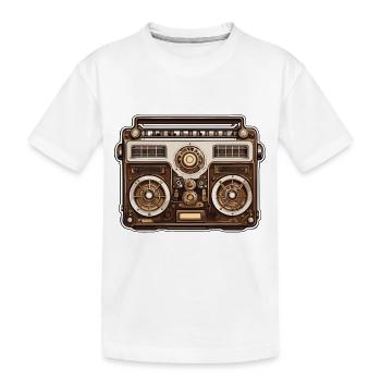 Radio / Analog / Music / Frequency / Speakers - Kids' Premium Organic T-Shirt - white - Front