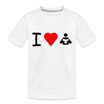 I love reading bookworm bookworm - Kids' Premium Organic T-Shirt - white - Front