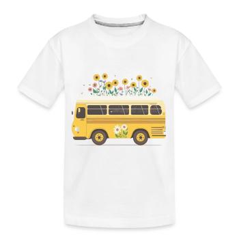 Charmante Bus Reise 5 - Kinder Premium Bio T-Shirt - Weiß - Vorne