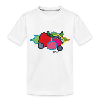 Colette Früchte - Kinder Premium Bio T-Shirt - Weiß - Vorne