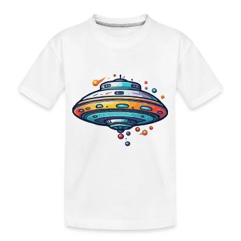 Alien / Raumschiff / Ufo / Area 51 / All / Mars - Kinder Premium Bio T-Shirt - Weiß - Vorne