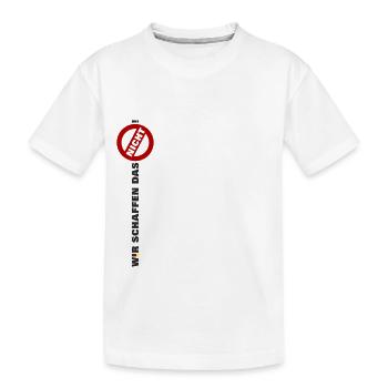 Wir schaffen das nicht lang Arm Flagge Deutschland - Kinder Premium Bio T-Shirt - Weiß - Vorne