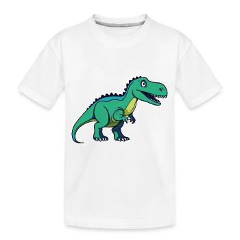 Dinosaure / Animal / Préhistorique / Reptile / Garçons - T-shirt bio Premium Enfant - blanc - Devant
