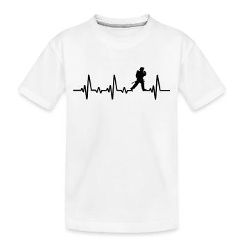 Fire Brigade Heartbeat Firefighter - Kids' Premium Organic T-Shirt - white - Front