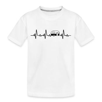Caravane Heartbeat Camping Camping - T-shirt bio Premium Enfant - blanc - Devant