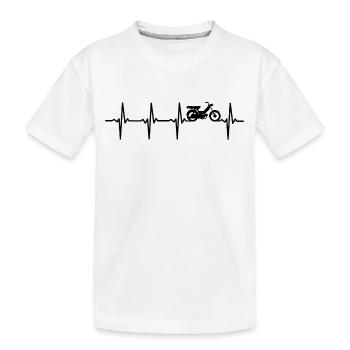 Mofa motorroller herzschlag moped - Kinder Premium Bio T-Shirt - Weiß - Vorne
