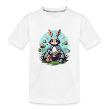 Süßer Osterhase, Ostereier - Kinder Premium Bio T-Shirt - Weiß - Vorne