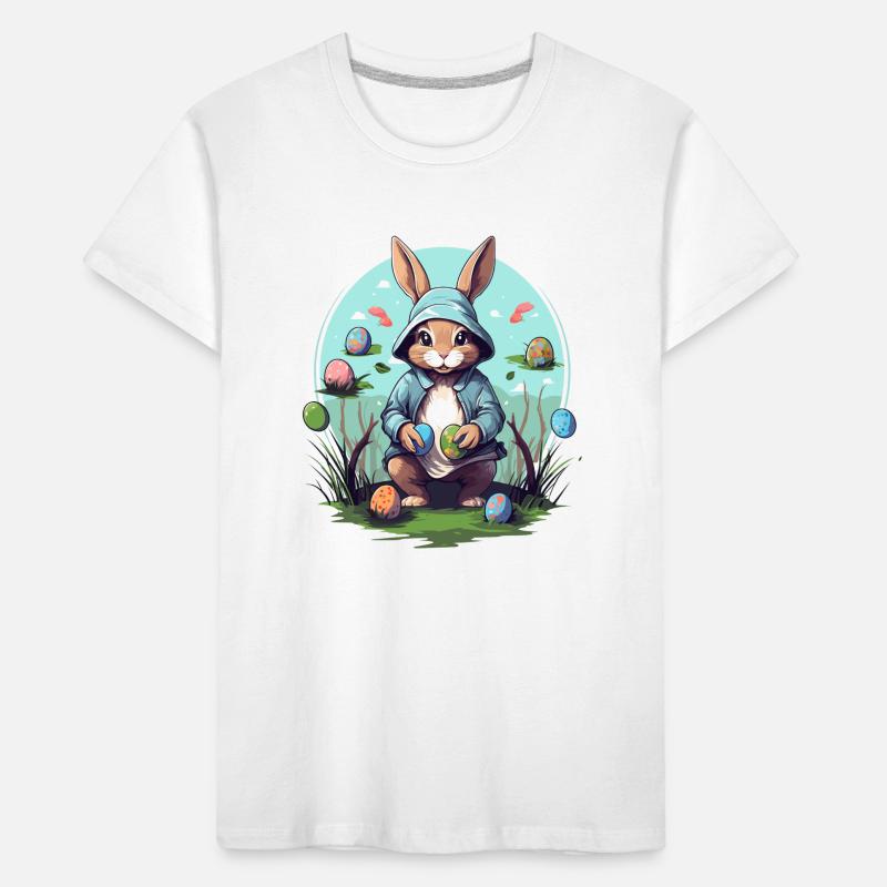 Sweet Easter bunny, Easter eggs Kids' Premium Organic T-Shirt