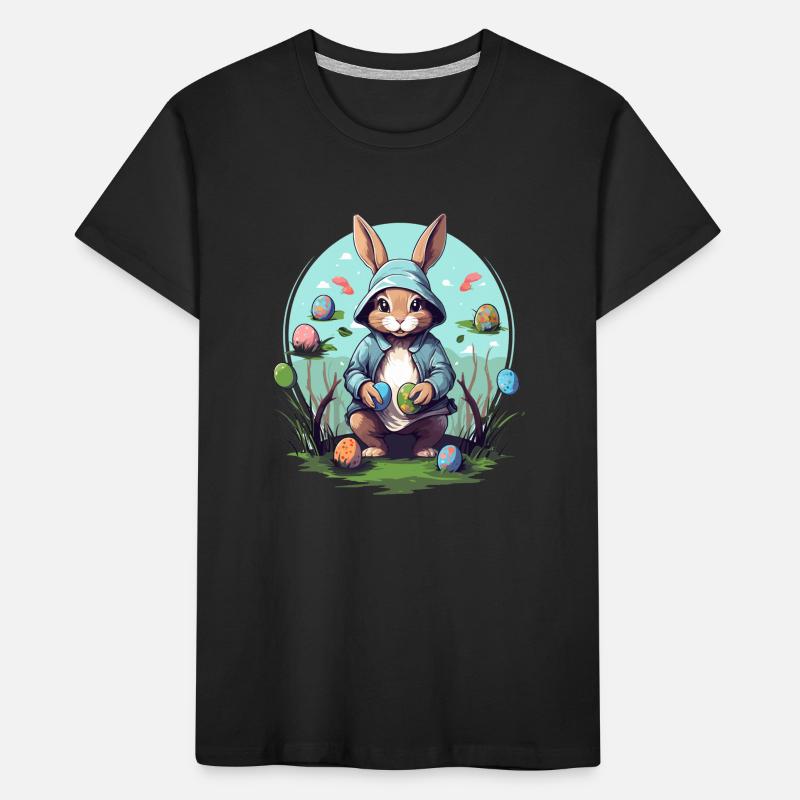 Sweet Easter bunny, Easter eggs Kids' Premium Organic T-Shirt