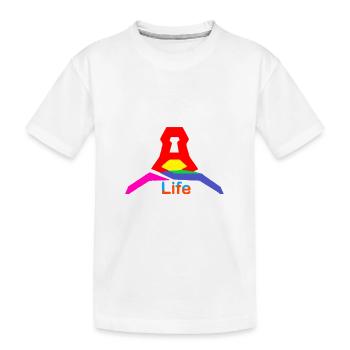 Life, Wiltsch, Durable, Effronté, Drôle, Cool - T-shirt bio Premium Enfant - blanc - Devant