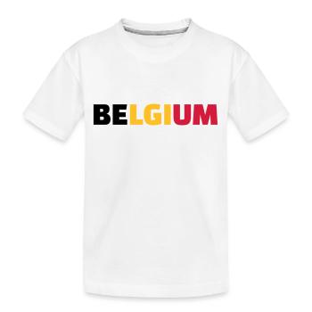 Belgien - Kinder Premium Bio T-Shirt - Weiß - Vorne