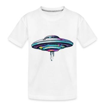 Alien / Raumschiff / Ufo / Area 51 / All / Mars - Kinder Premium Bio T-Shirt - Weiß - Vorne