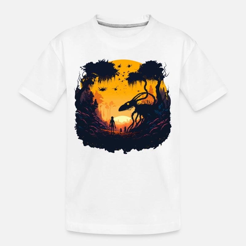 extraterrestre étrange - T-shirt bio Premium Enfant - blanc