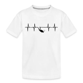 tauchen herzschlag taucher tauch scuba taucherin - Kinder Premium Bio T-Shirt - Weiß - Vorne