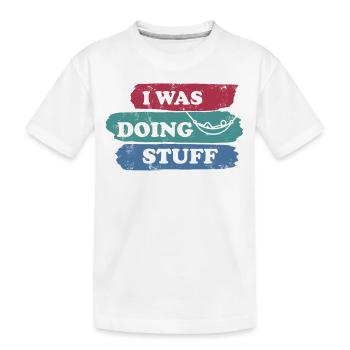 Je faisais des trucs - Hamac vintage - T-shirt bio Premium Enfant - blanc - Devant