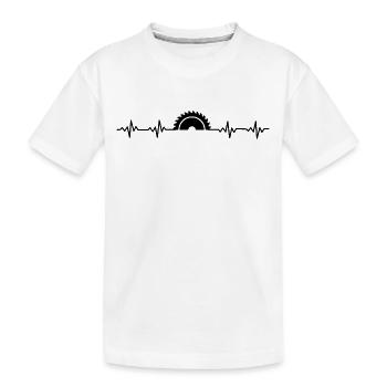 Charpentier Dents de scie Heartbeat Lame de scie Charpentier - T-shirt bio Premium Enfant - blanc - Devant