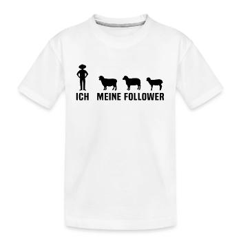 ich meine follower schafe - Kinder Premium Bio T-Shirt - Weiß - Vorne