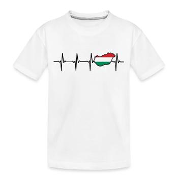 Heartbeat Hungary Carte Cadeau pour la Hongrie - T-shirt bio Premium Enfant - blanc - Devant