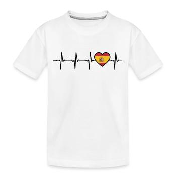 Spanien Herzschlag Spanier - Kinder Premium Bio T-Shirt - Weiß - Vorne