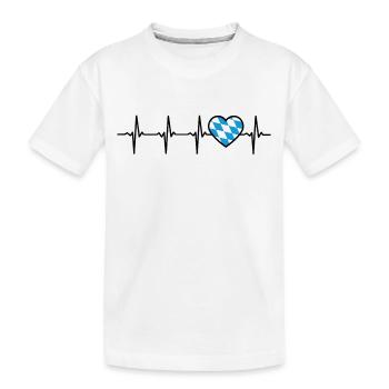 Bavaria Herzschlag Bayern - Kids' Premium Organic T-Shirt - white - Front
