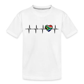 South Africa Heartbeat South Africa - Kids' Premium Organic T-Shirt - white - Front