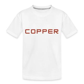 COPPER BRAND CLOTHING & ACCESSORIES - Kids' Premium Organic T-Shirt - white - Front