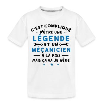 A legend and a mechanic - Kids' Premium Organic T-Shirt - white - Front