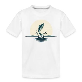 Springende Fische - Kinder Premium Bio T-Shirt - Weiß - Vorne