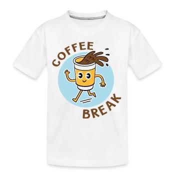 coffee break - T-shirt bio Premium Enfant - blanc - Devant