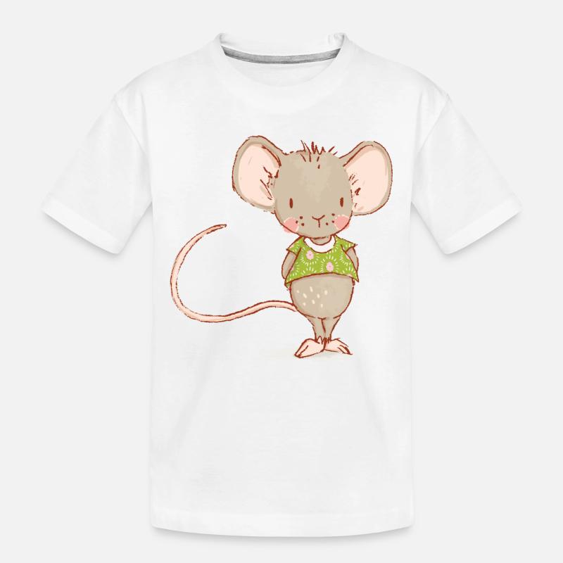 Maus - Kinder Premium Bio T-Shirt - Weiß