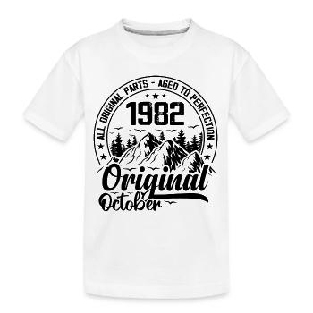 1982 Oktober Original: Geschenk zum 42-jährigen Jubiläum - Kinder Premium Bio T-Shirt - Weiß - Vorne
