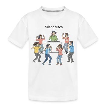 Silent Disco: The party in your head ! - Kids' Premium Organic T-Shirt - white - Front