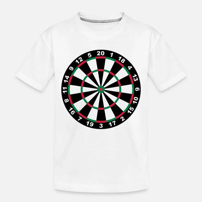 Dartscheibe - Kinder Premium Bio T-Shirt - Weiß