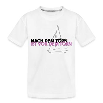 Segel Lifestyle 'Törn' Pink Geschenkidee Segeln - Kinder Premium Bio T-Shirt - Weiß - Vorne