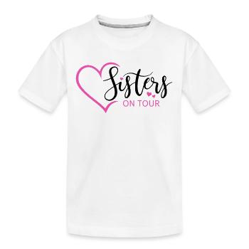 Sister Sisters Siblings Sisters on tour - Kids' Premium Organic T-Shirt - white - Front