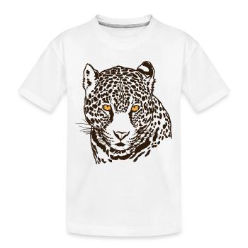 Jaguar Face Graphique Cool Big Cat Wild Animal Lover - T-shirt bio Premium Enfant - blanc - Devant
