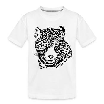 Jaguar Face Graphique Cool Big Cat Wild Animal Lover - T-shirt bio Premium Enfant - blanc - Devant