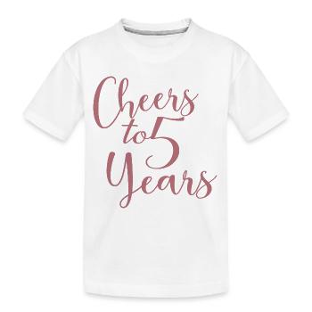Prost auf 5 Jahre 5. Geburtstag - Kinder Premium Bio T-Shirt - Weiß - Vorne